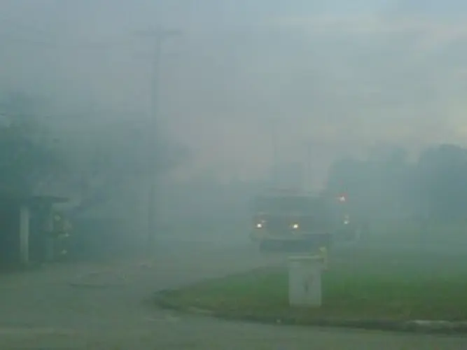 Hagatna shelter on fire