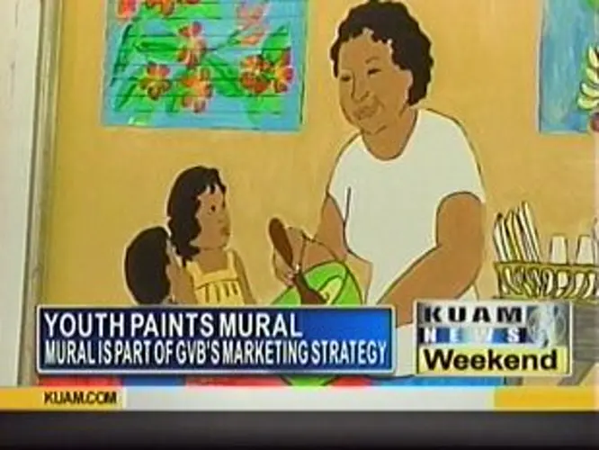 Inarajan community helps create village mural
