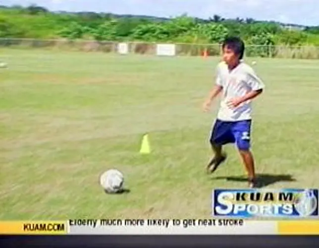 Team Guam helps with youth soccer camp