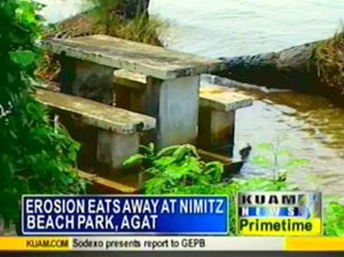 Erosion eating away at Nimitz Beach Park