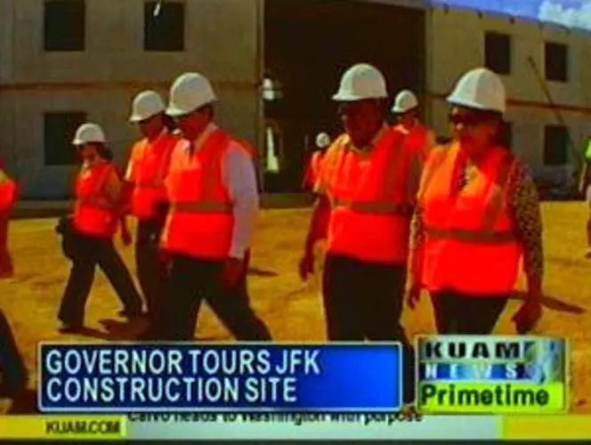 Governor tours JFK High construction site