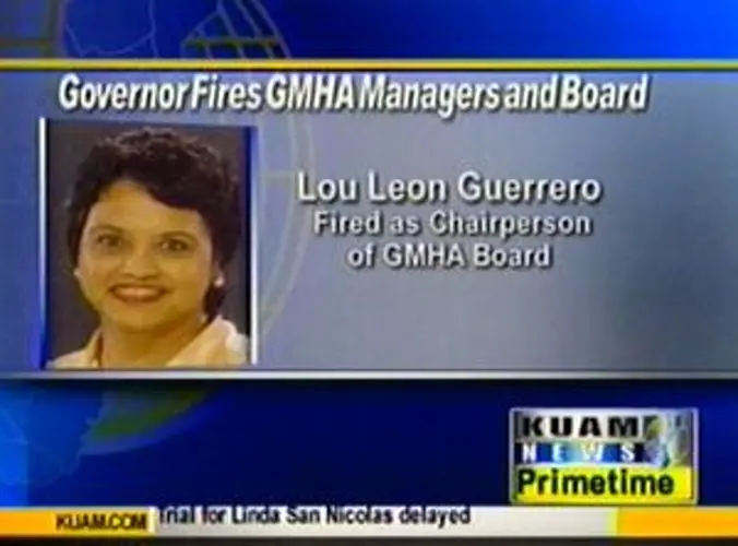 Lou Leon Guerrero reacts to firing from GMH