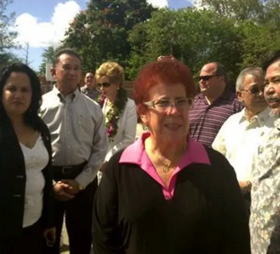 Senators, Bordallo march to Fena in solidarity
