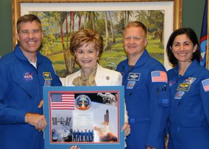 NASA gives Bordallo Guam flag from space 