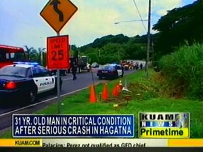 31-year-old critical after Hagatna crash
