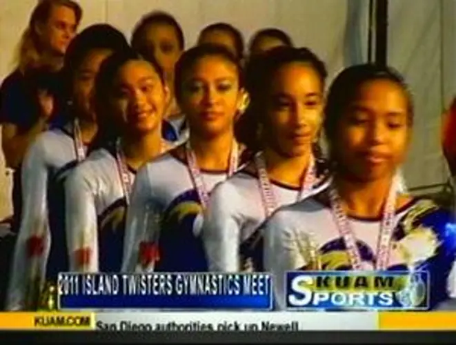 Young gymnasts compete in Island Twisters