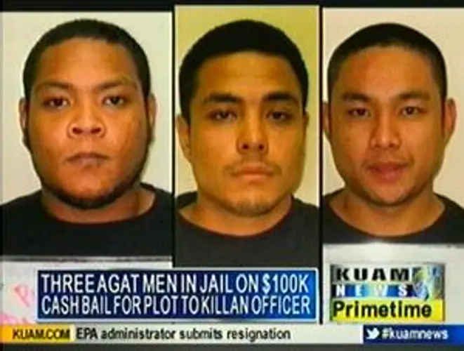 Agat men accused of conspiring to kill cop