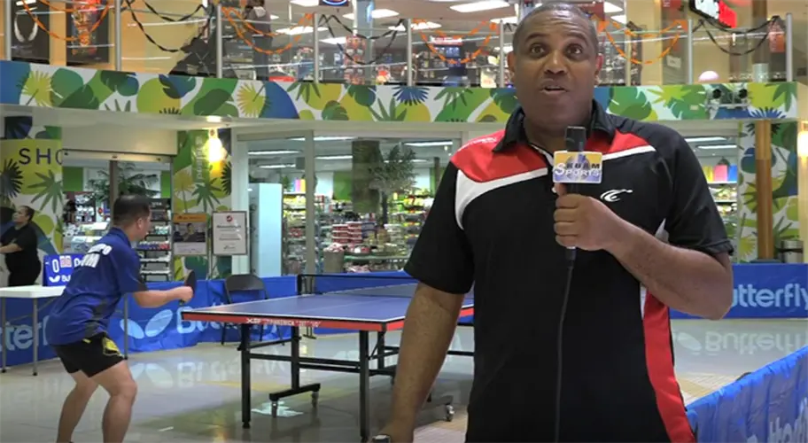 Former Olympian holds table tennis exhibition