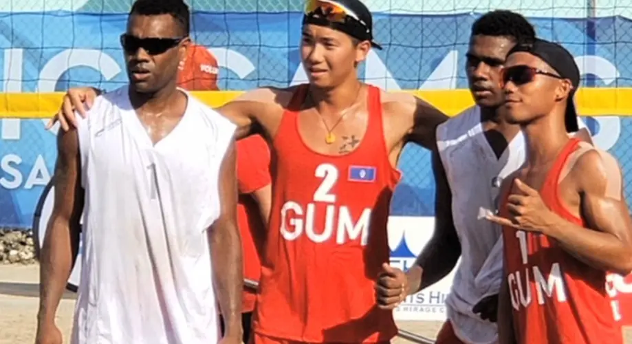 Guam defeats New Caledonia in beach volleyball
