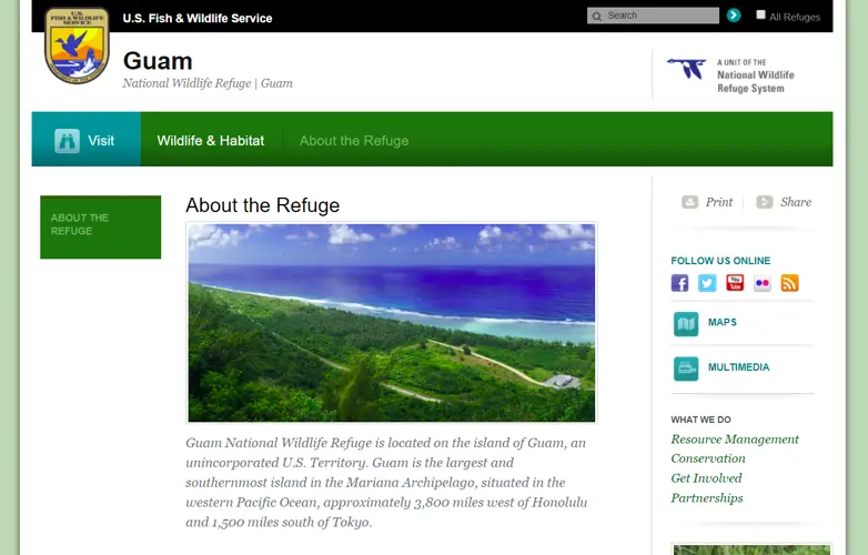 Reduced hours of operations at Ritidian due to staff shortage