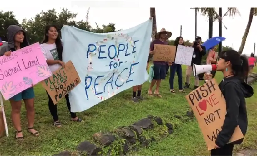Residents protest buildup at Joint Region