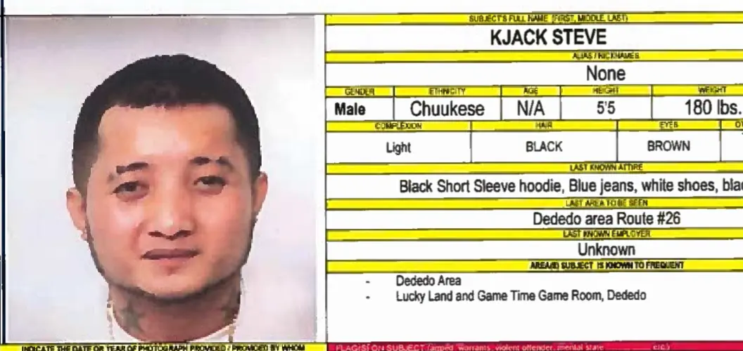 Police searching for KJack Steve wanted for questioning in robbery investigation