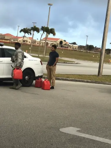 Guard member barred from Andersen after filling gas containers