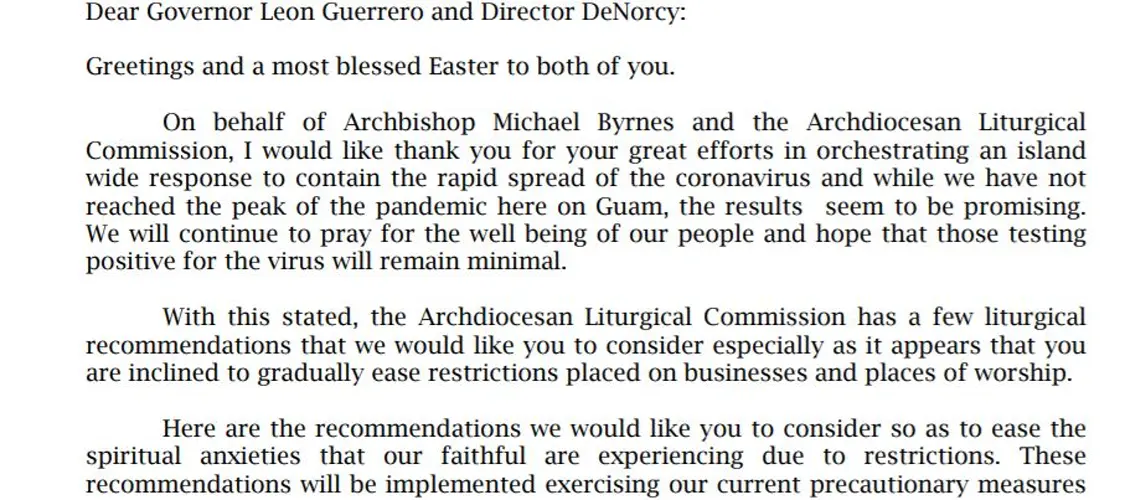 US Attorney: church letters forwarded to DOJ