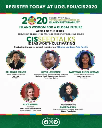 Obama Foundation leaders to talk sustainability at UOG Virtual Conference Series