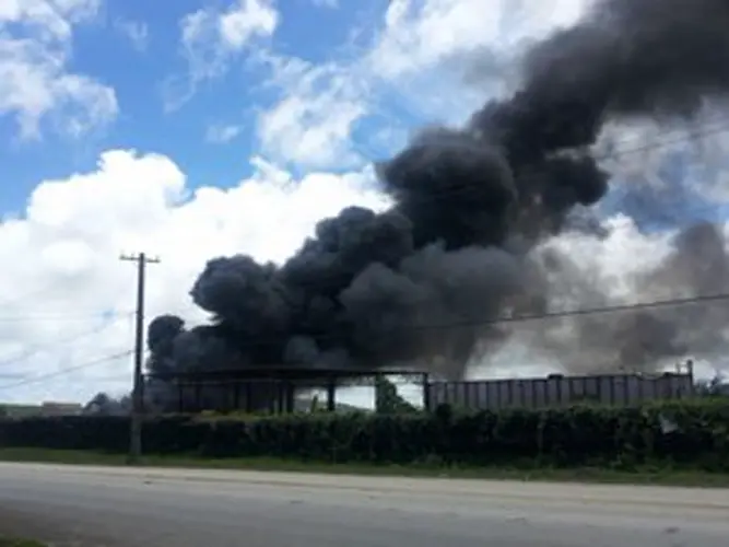 Fire breaks out at Dededo recycling center