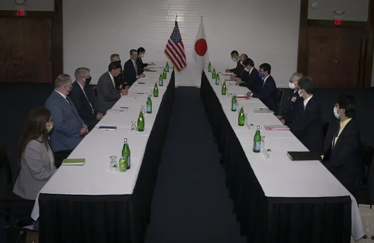 China's moves in the Pacific a focus for defense secretary during meeting with Japan defense minister