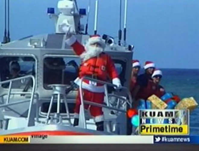 Santa delivers holiday cheer to kids in Merizo