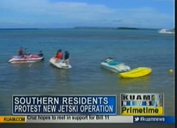 Agat residents protest new jetski operation