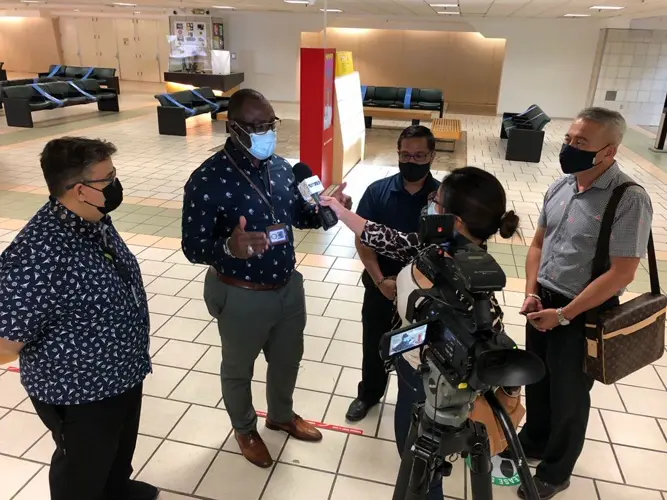 Public Health demos vaccination verification process for returning residents