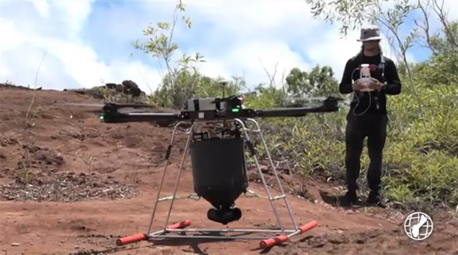 UOG repairing hard to reach eroded lands with drones