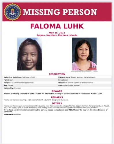 FBI continues search, offers reward for missing Saipan sisters