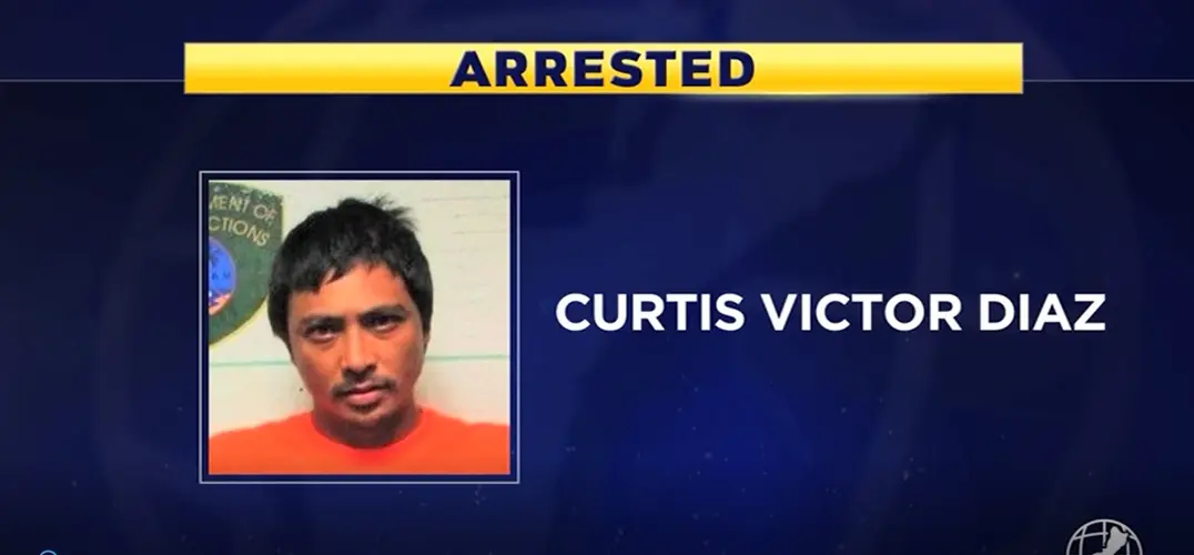 Robbery suspect Curtis Diaz discovered during traffic pullover