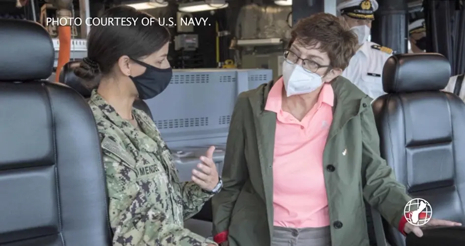 Germany's Defense Minister made a brief visit to Guam recently.