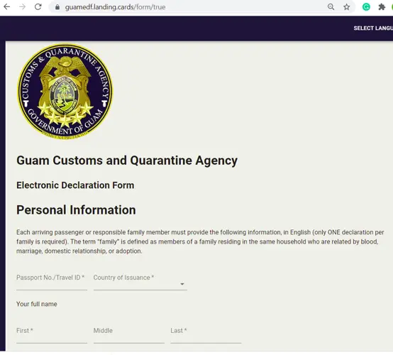 You can now fill out Electronic Declaration Form online before arriving on Guam