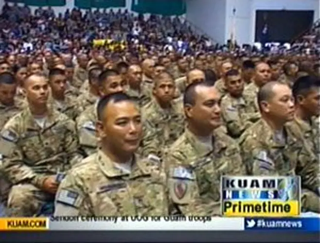 Sendoff ceremony at UOG for Guam troops
