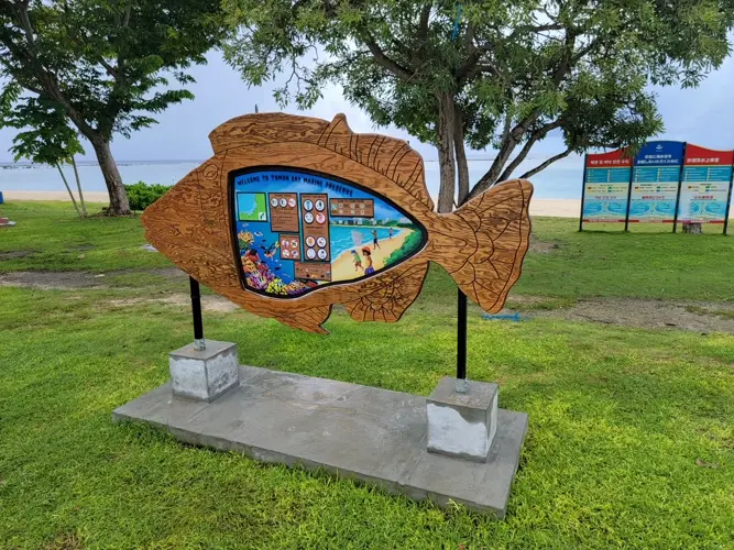 Colorful information signs going up at beaches aim to catch patrons' eyes