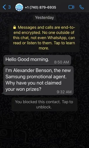 Watch out for suspicious unknown numbers, text messages