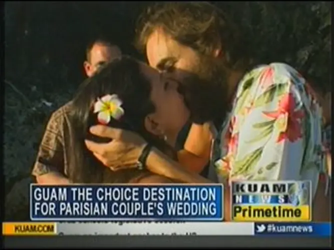 Parisian couple weds on Guam shores