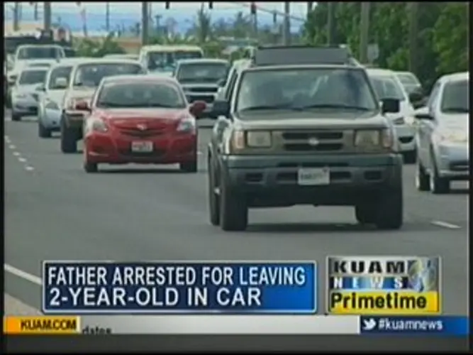 Father arrested for leaving 2-year-old in car