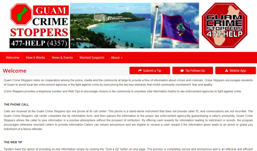 UOG students to   man Crime Stoppers hotline