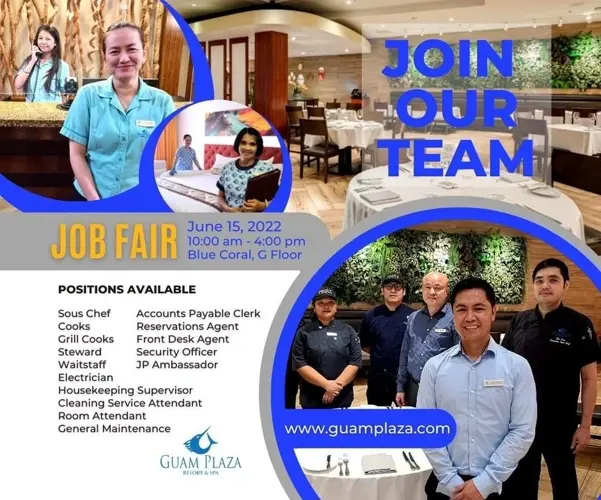 Guam Plaza Resort and Spa job fair Wednesday
