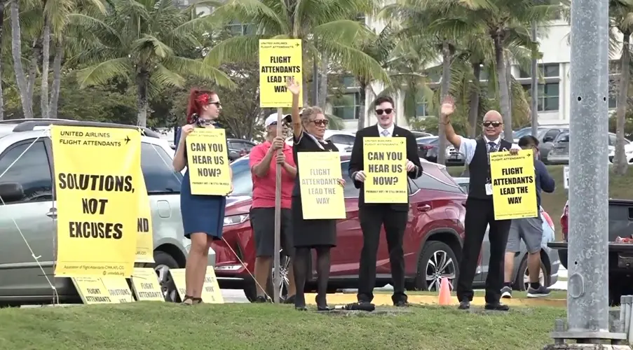 United flight attendants demand management address lingering operational issues