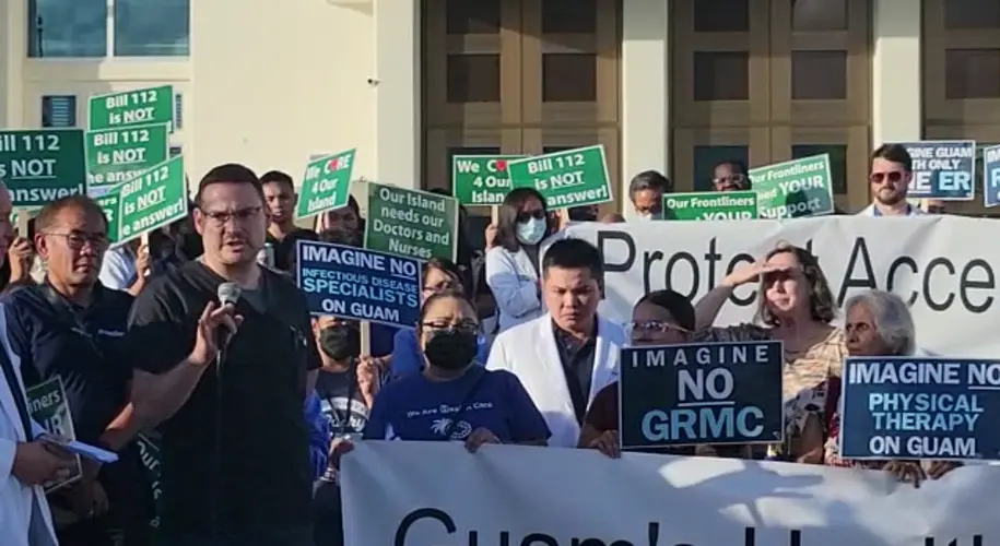 Healthcare professionals protest medical arbitration bill ahead of public hearings