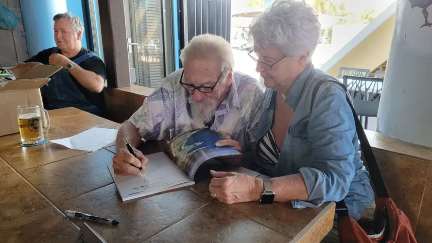 Regional author visits Guam friends and fans