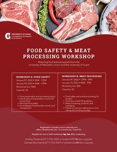 Learn the basics of food safety and meat processing in January workshop