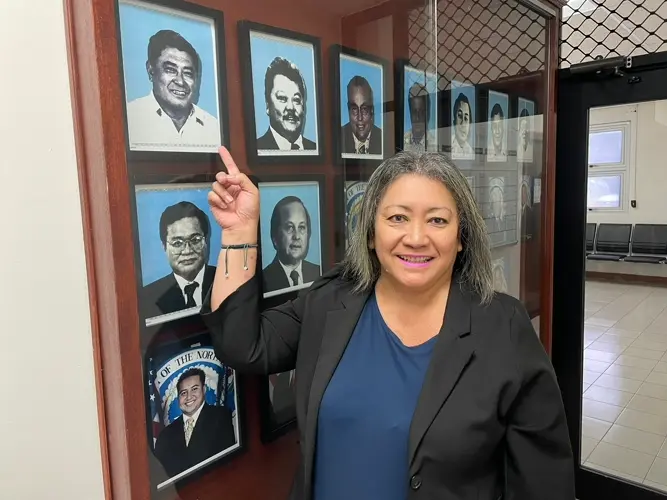 Saipan's Edith Deleon Guerrero makes history as  first female president of the CNMI Senate