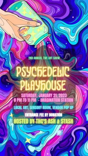 Psychedelic Playhouse featured in 2nd Annual Weed Experience Art Show