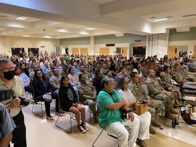 Group's deployment protects missile defense system while still at home