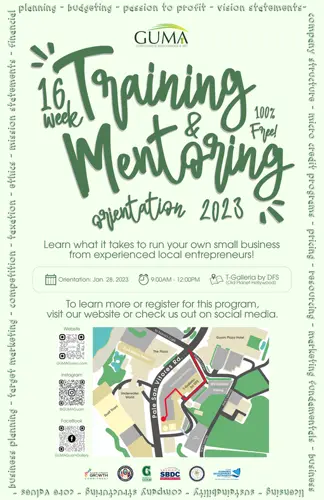 Sign up for GUMA's Entrepreneurial Training and Mentoring Program, orientation Saturday