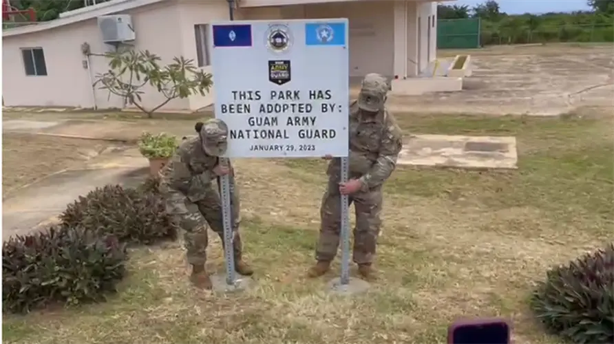 Guam Army National Guard adopts park on Saipan, welcomes new recruits