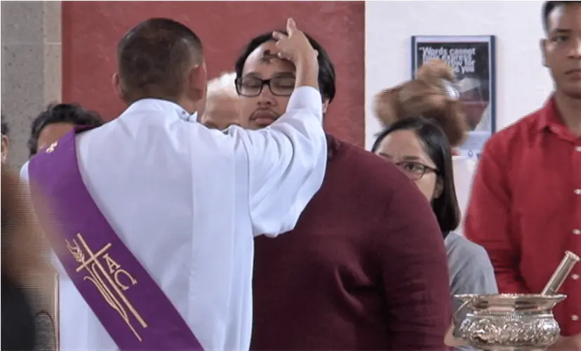 Mass schedule for Ash Wednesday