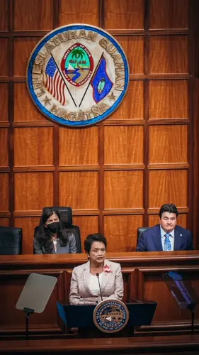 Governor caps annual address with word she'll sign Eagles Field lease