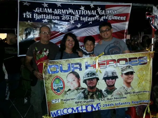 Close to 300 soldiers back on Guam soil