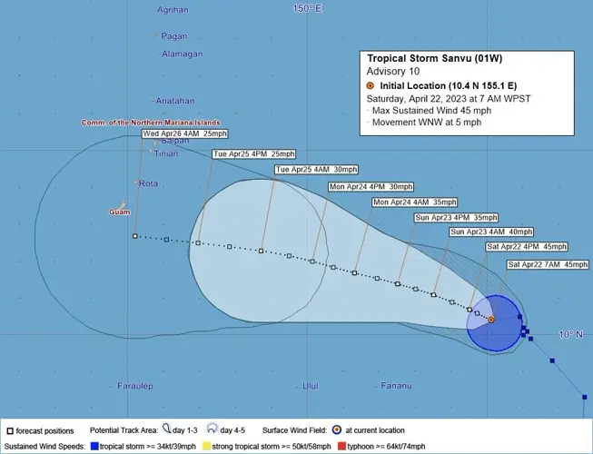Tropical Storm Sanvu expected to weaken