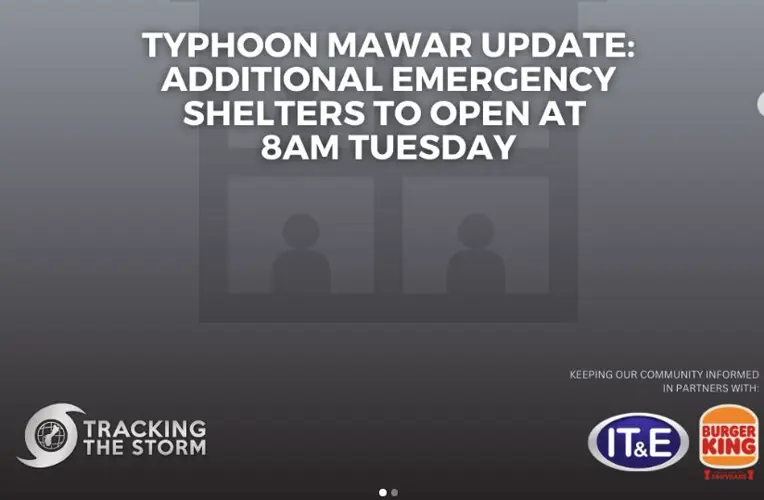 Three more public shelters opening in southern Guam at 8am